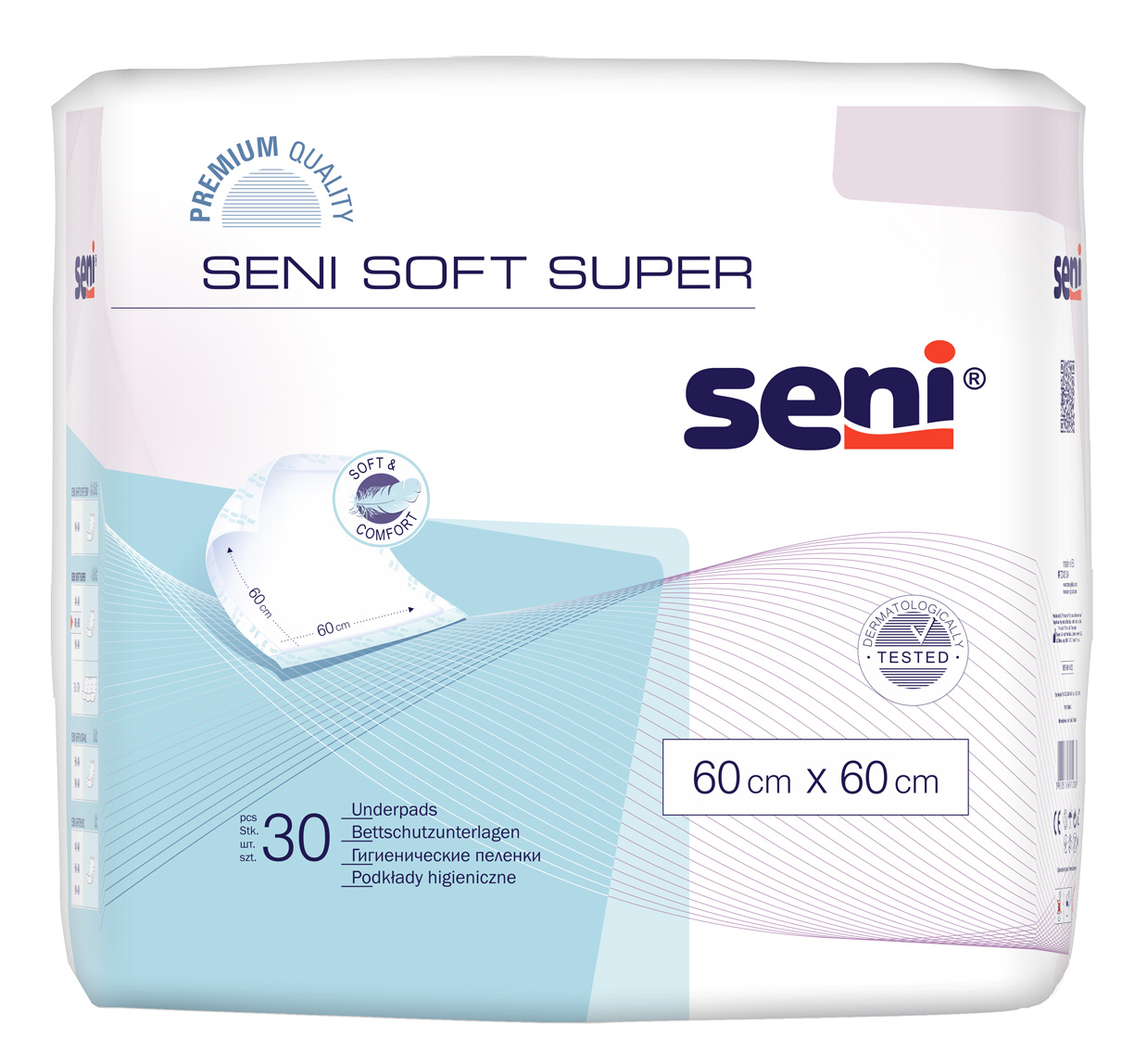 Пелюшки гігієнічні SENI SOFT Super 60х60 см. (30 шт.)